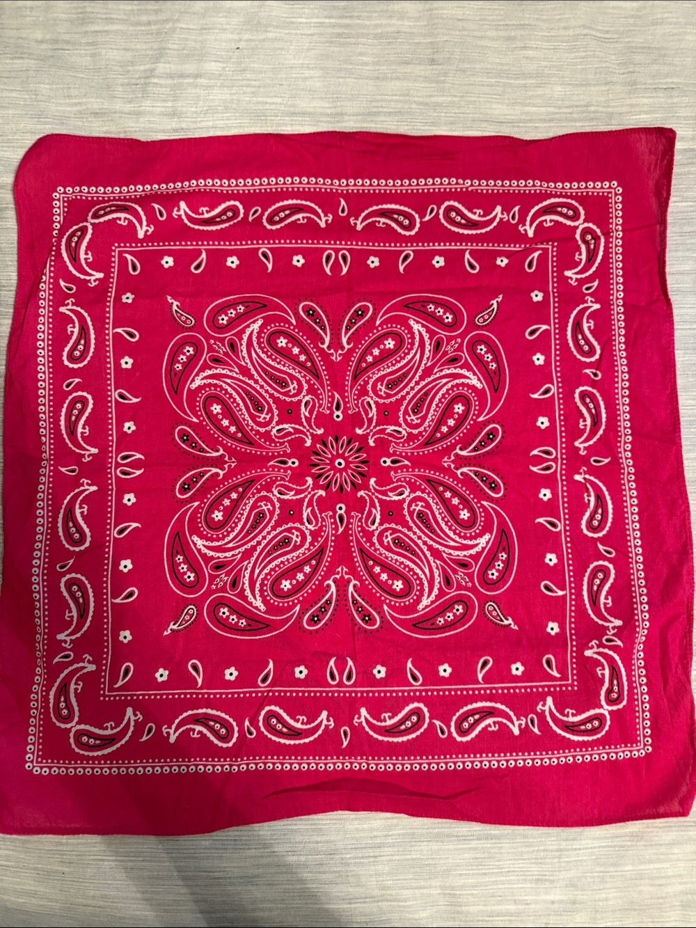 Pink Paisley Bandana Square Scarf